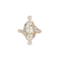 Marquise diamond gold ring