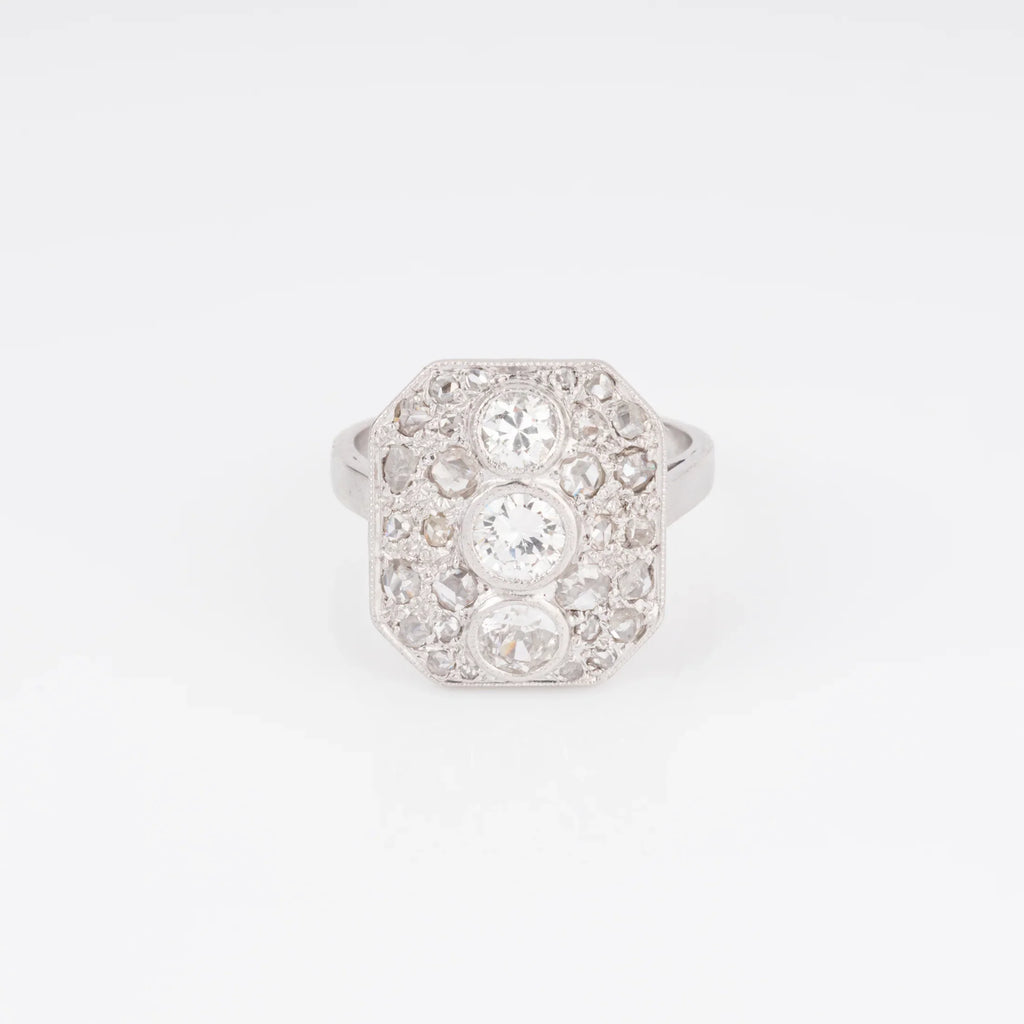 Bague en platine et diamants