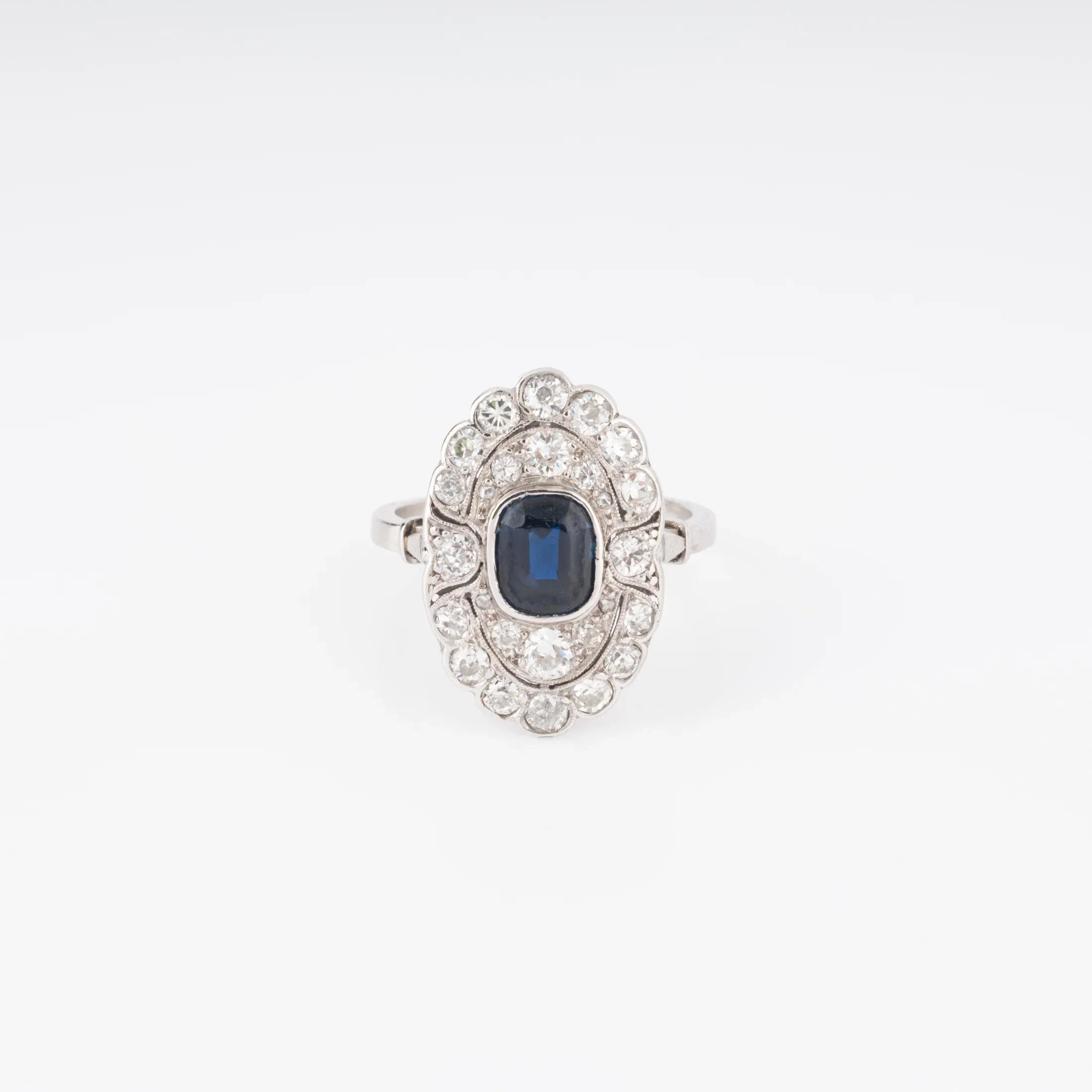 Platinum marquis ring
