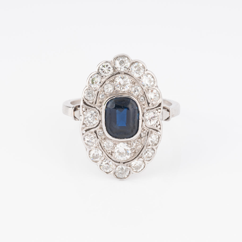 Platinum marquis ring