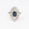 Platinum marquis ring