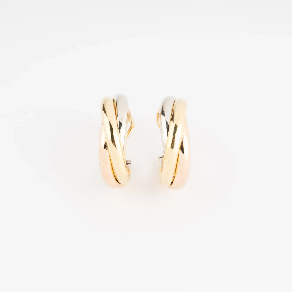 Boucles d'oreilles 3 ors de la Maison Cartier modèles Trinity