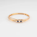 Rose gold sapphire and diamond bracelet