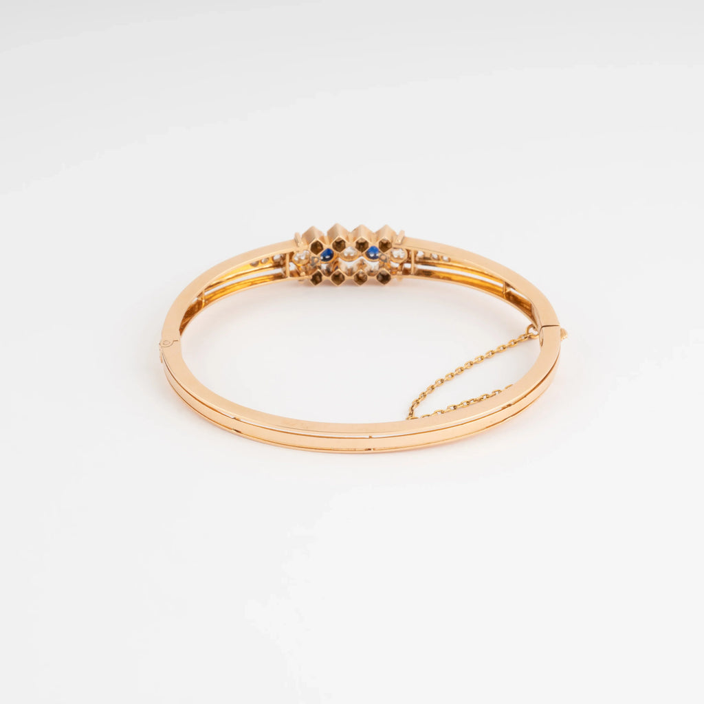 Rose gold sapphire and diamond bracelet