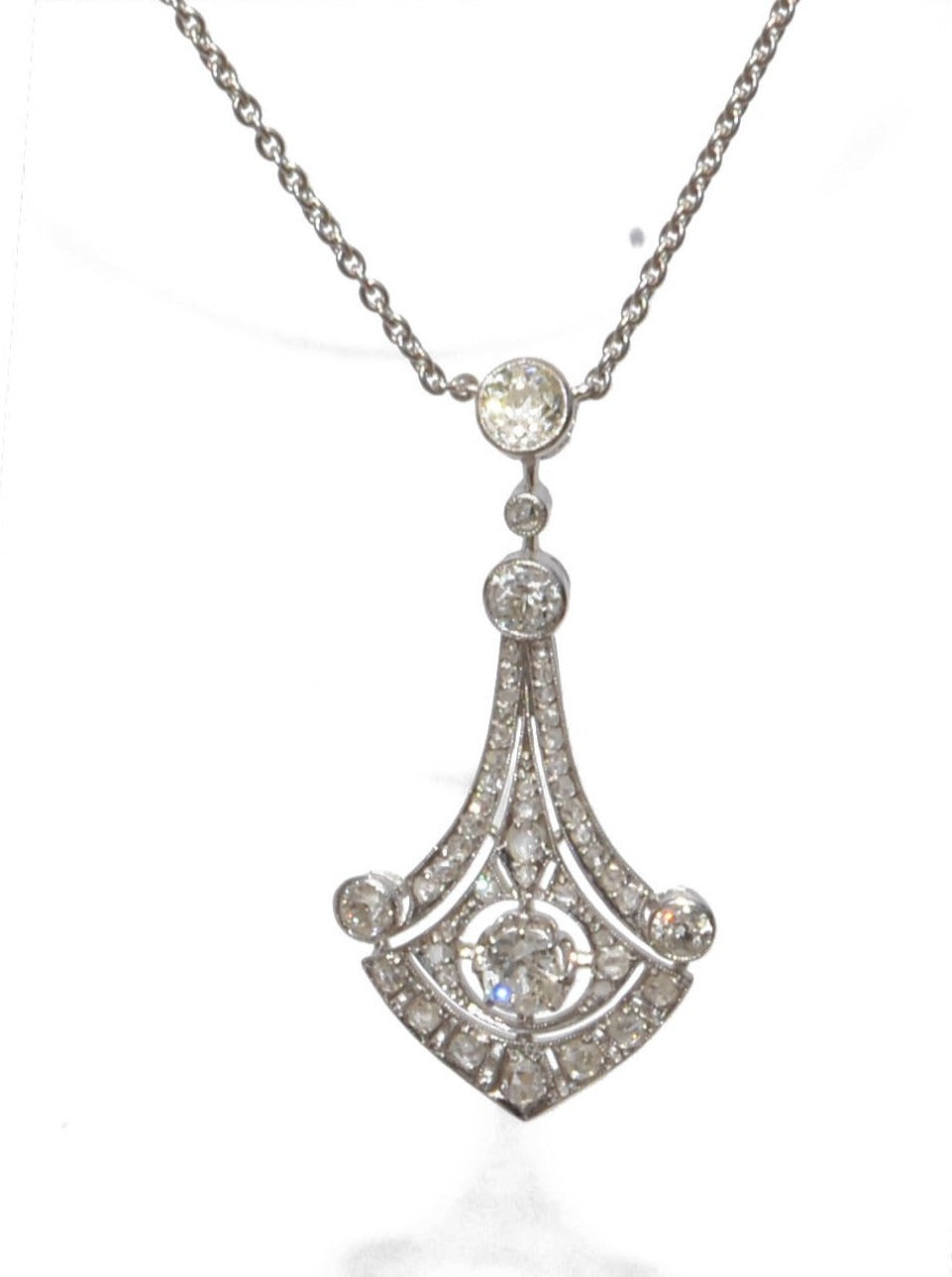 Platinum and diamond necklace