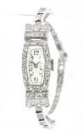 Montre Platine et Diamants 1930 - adalgyseboutique