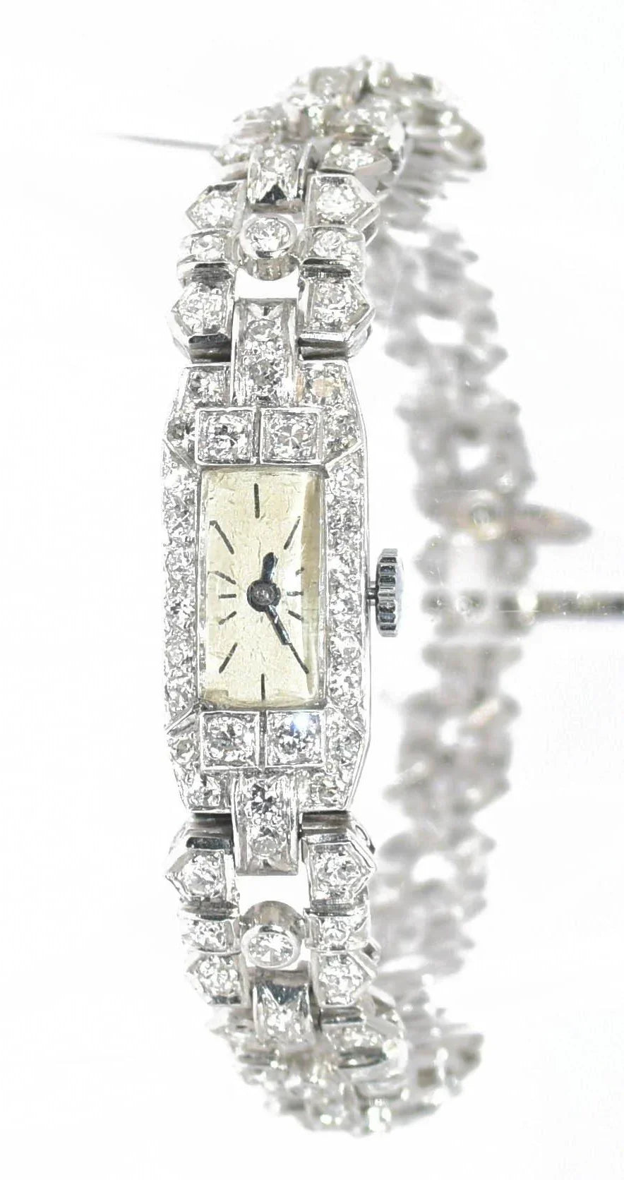 Montre platine et diamants 1930 - adalgyseboutique