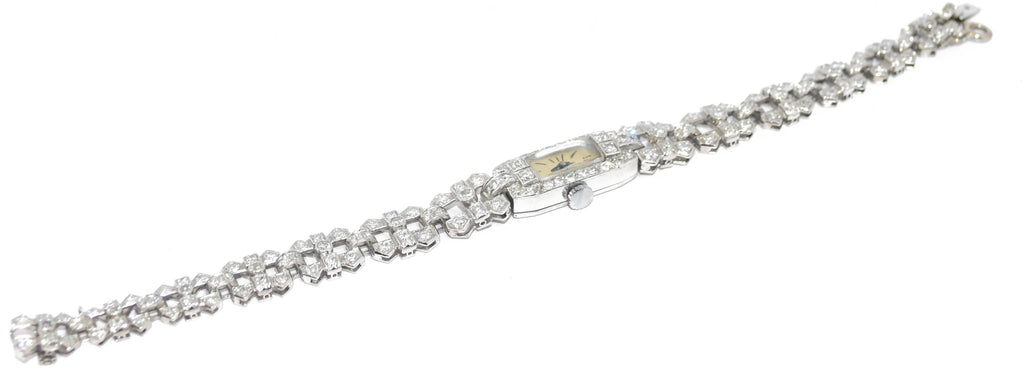 Montre platine et diamants 1930 - adalgyseboutique