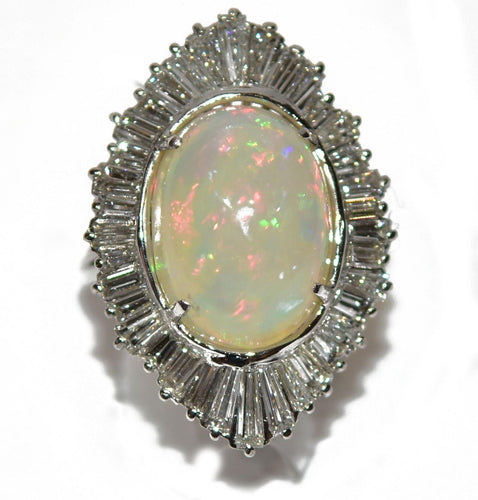 bague Opale et diamant - adalgyseboutique