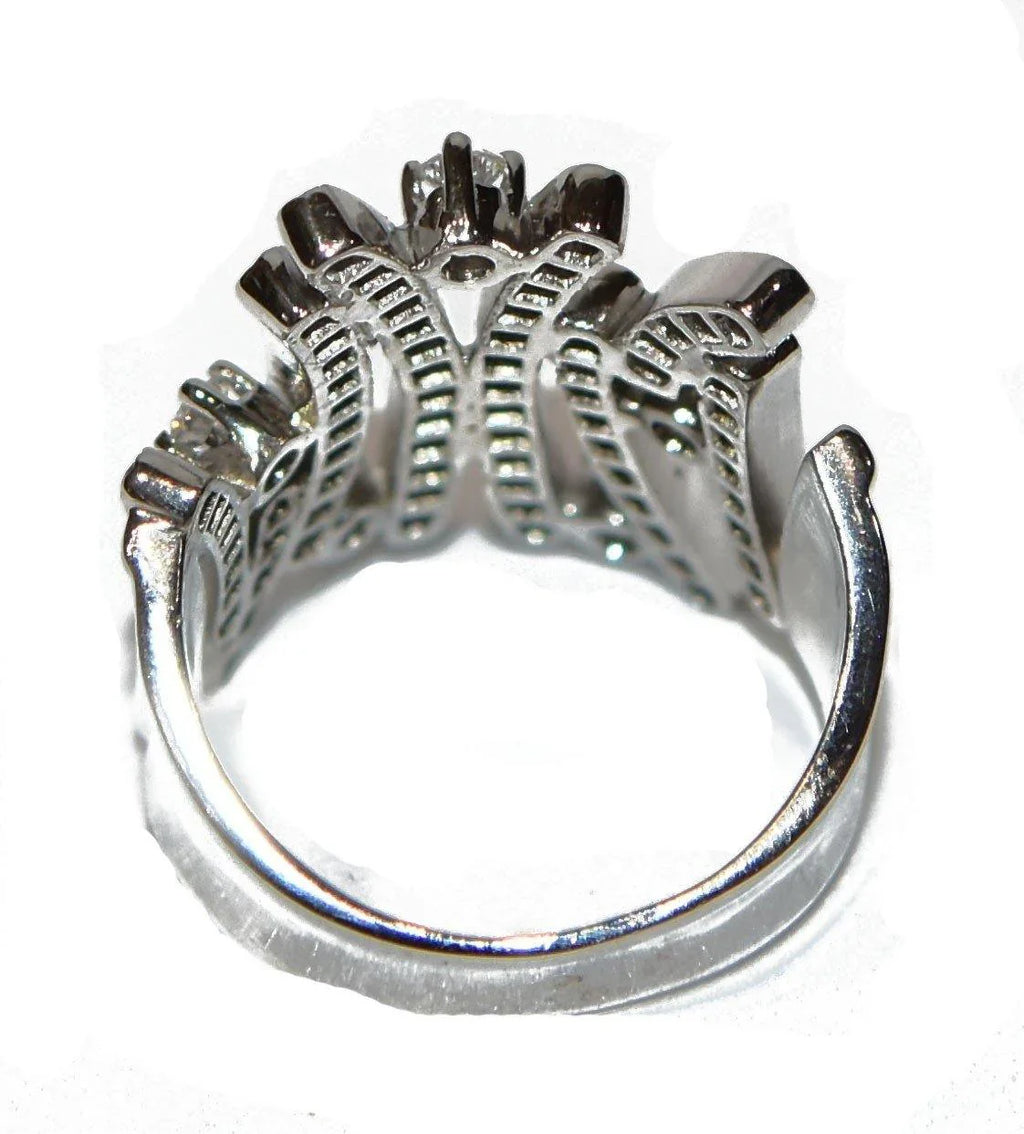 Bague or gris diamant moderne - adalgyseboutique