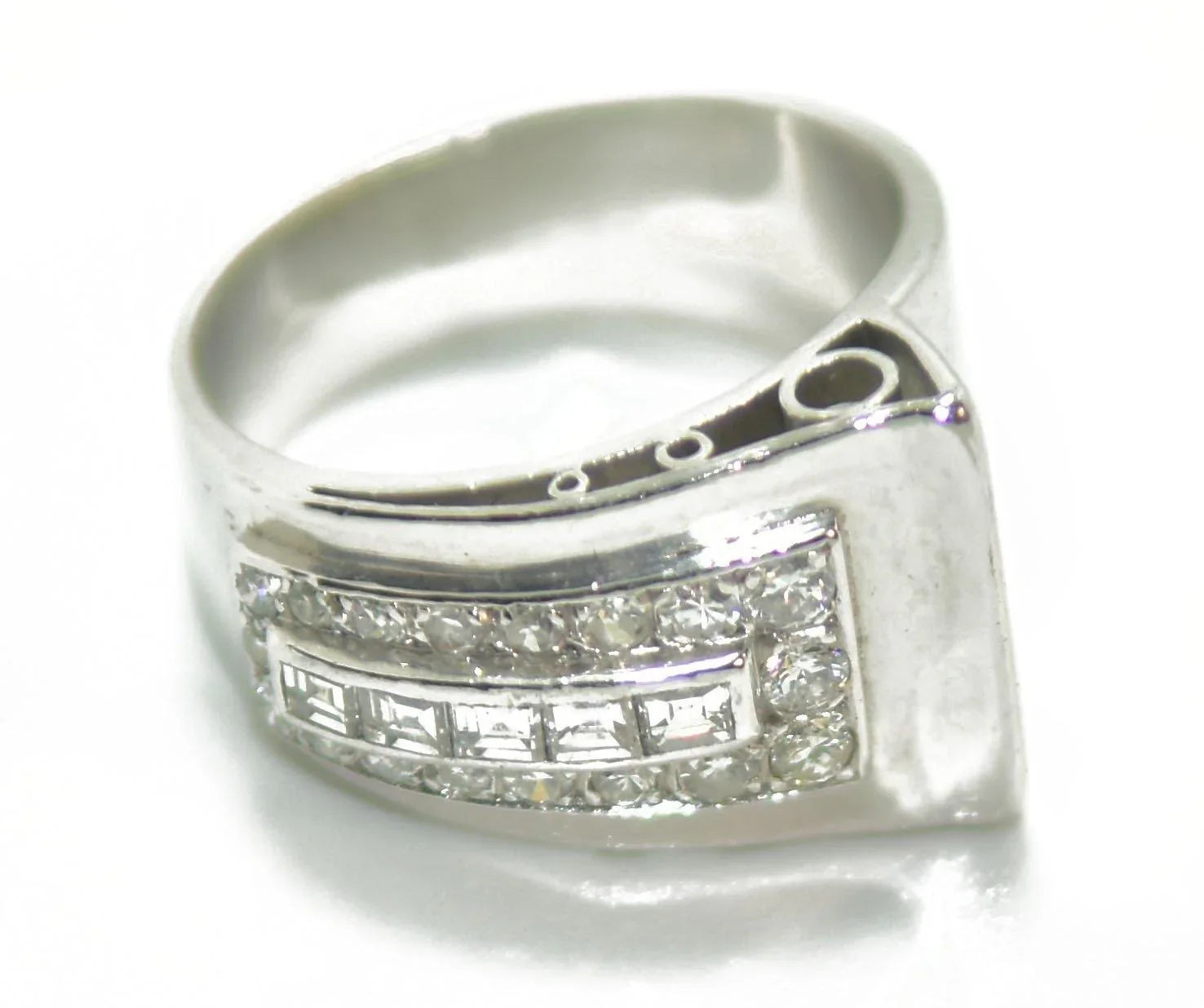 Bague platine diamant 1930 - adalgyseboutique