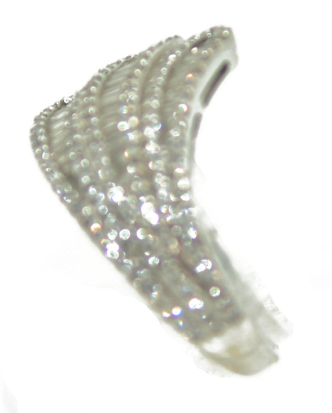 Bague or gris moderne diamant baguette - adalgyseboutique