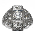 Bague des années 30 Art déco en platine - adalgyseboutique