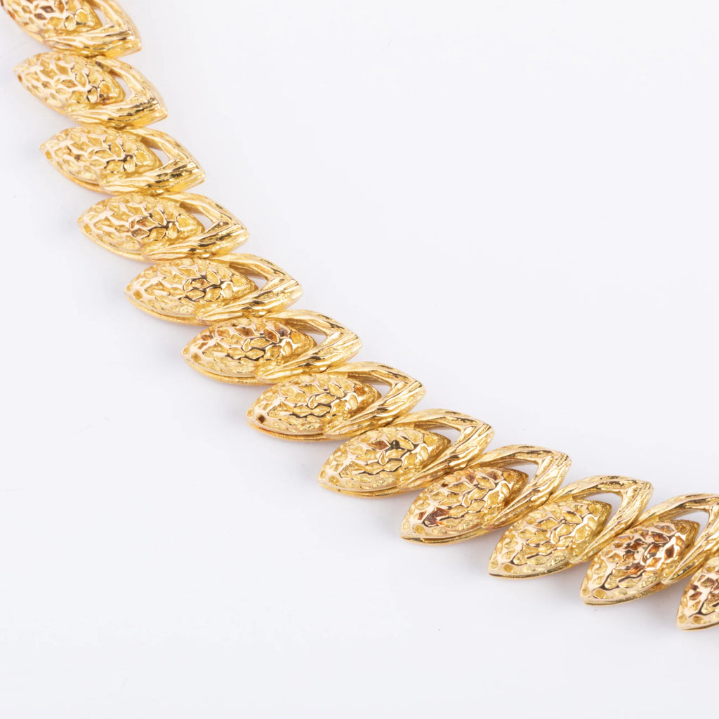 1960s yellow gold, platinum, and diamond necklace