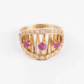 Yellow gold and ruby ring
