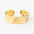 Bracelet jonc or jaune du créateur Ilias Lalaounis texturé