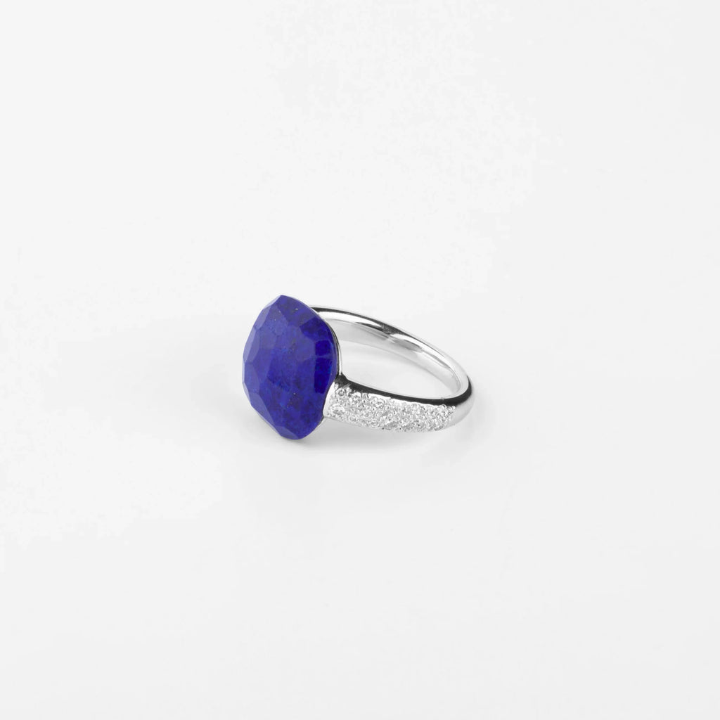 Pomellato Capri ring in gold with diamonds and Lapis Lazuli