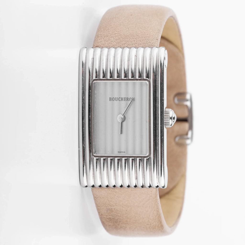 Montre rectangulaire en acier Boucheron collection Reflet