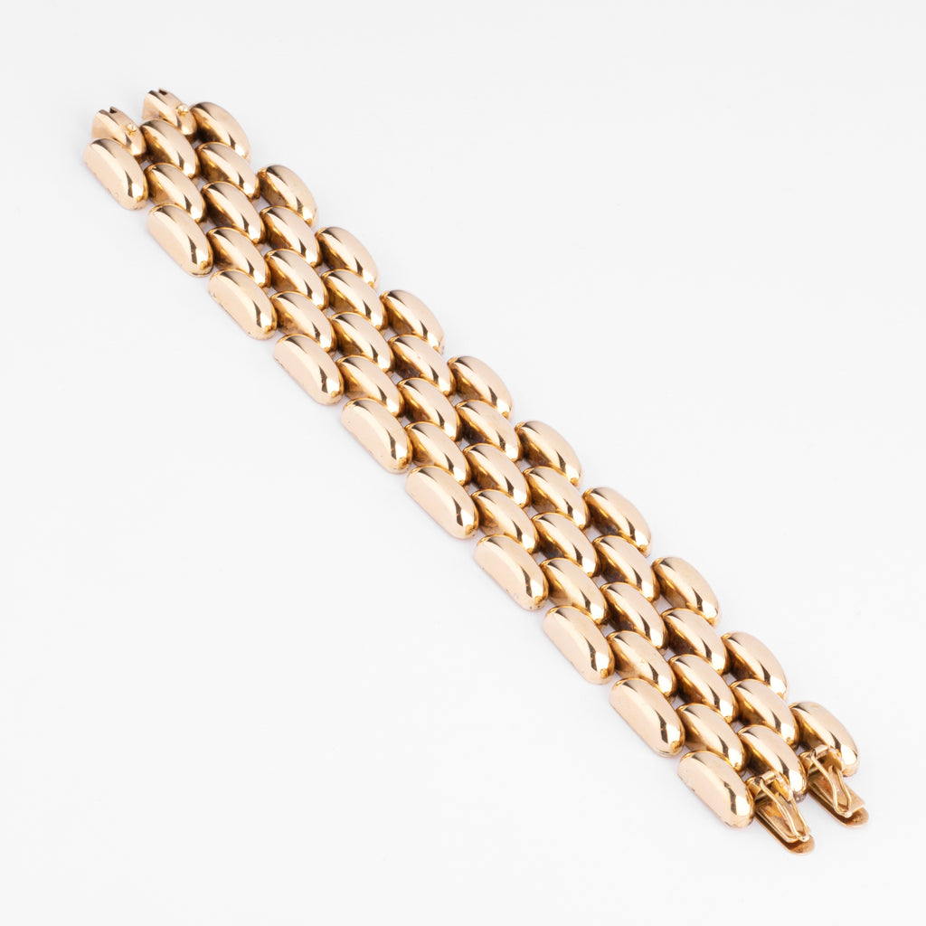 Yellow gold cuff bracelet