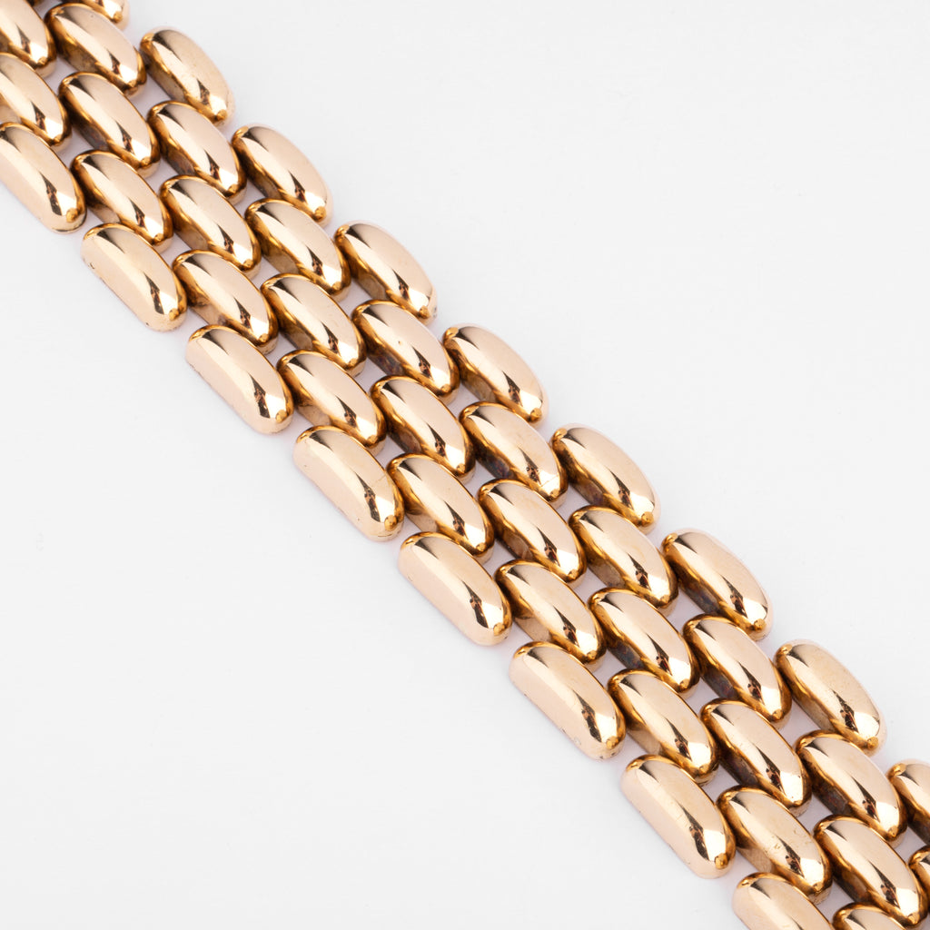 Yellow gold cuff bracelet
