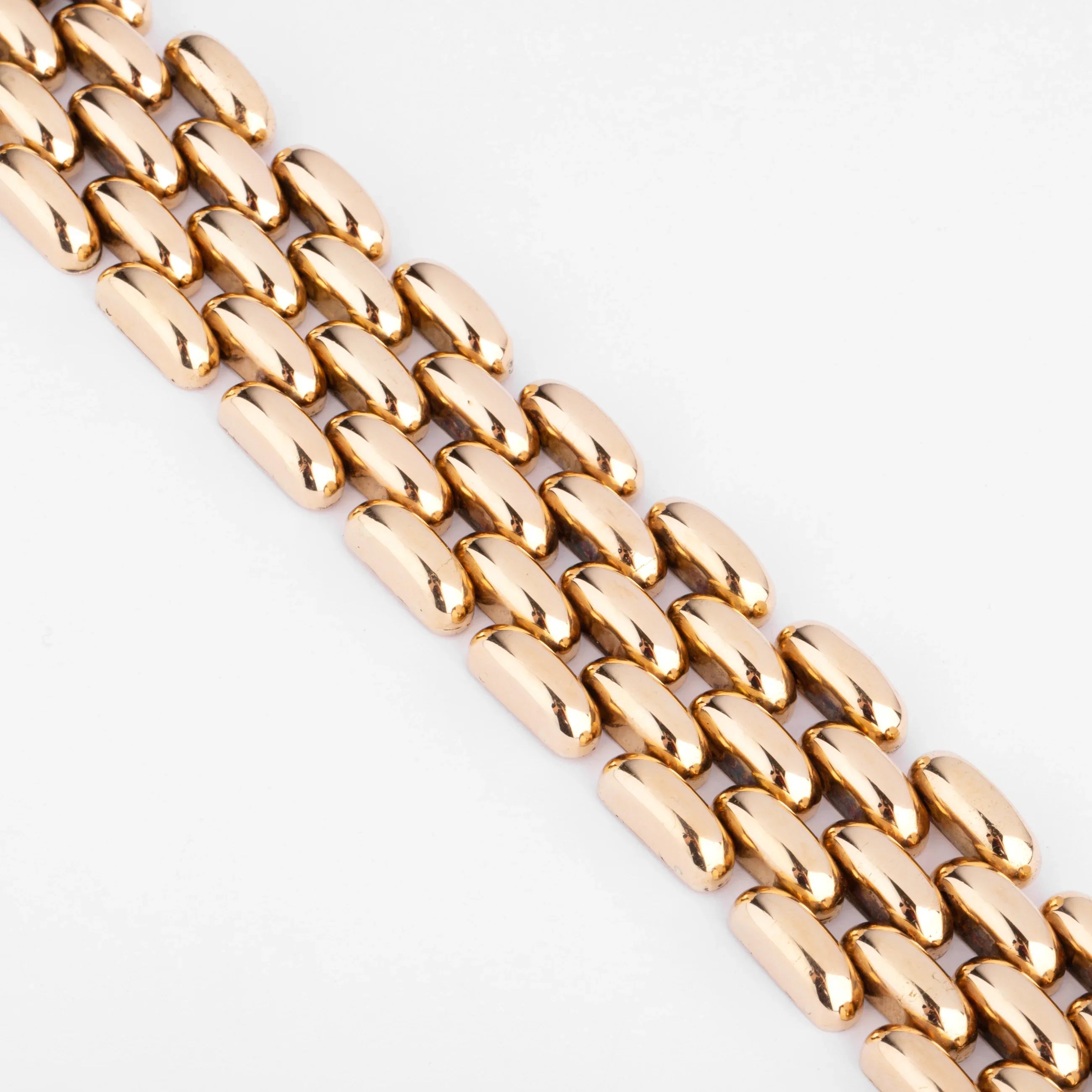 Yellow gold cuff bracelet