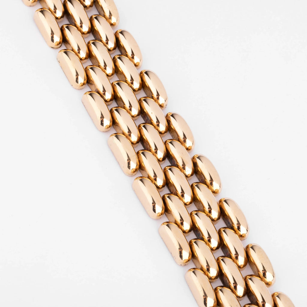 Yellow gold cuff bracelet