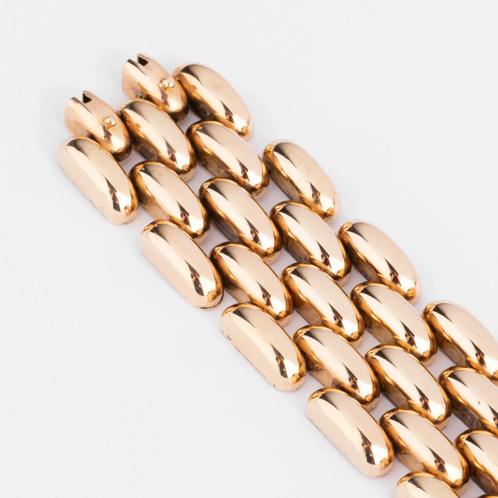 Yellow gold cuff bracelet