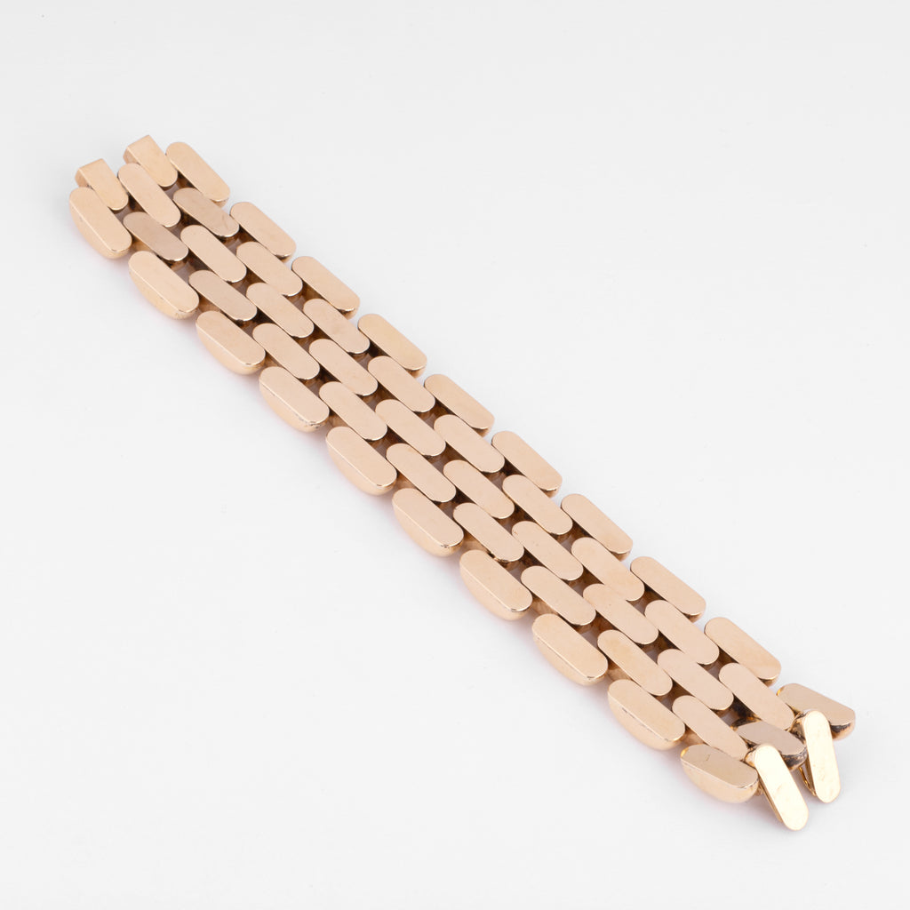 Yellow gold cuff bracelet