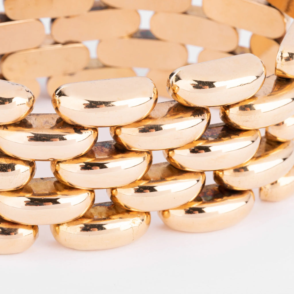 Yellow gold cuff bracelet
