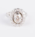 Daisy ring in white gold and diamond