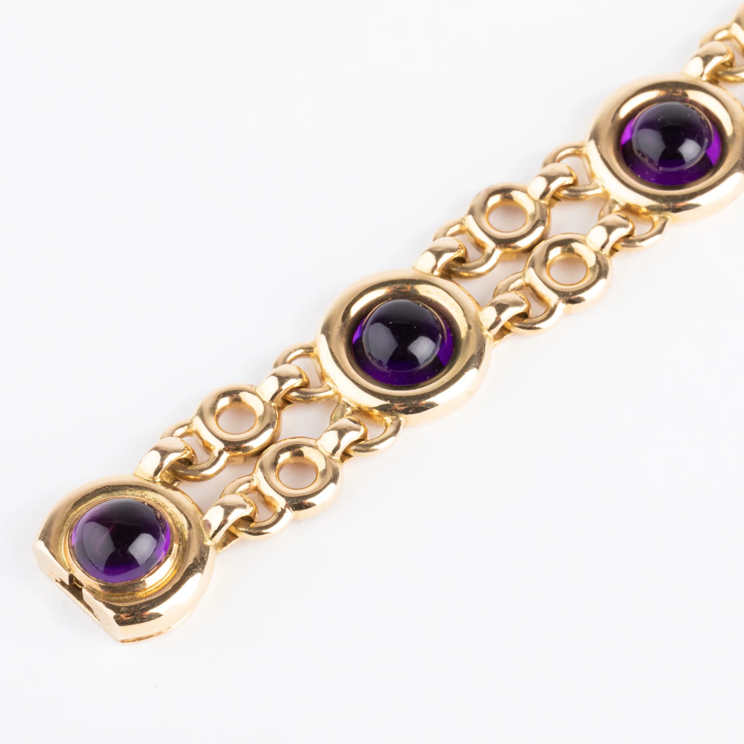 Bracelet or jaune et améthyste de la maison Poiray