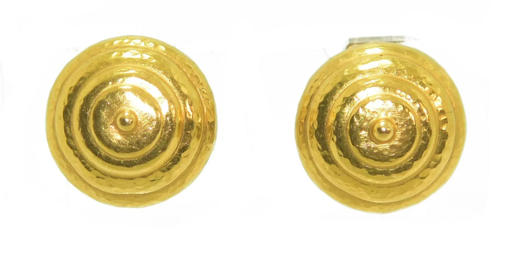 Paire de clips d'oreilles Lalaounis or jaune