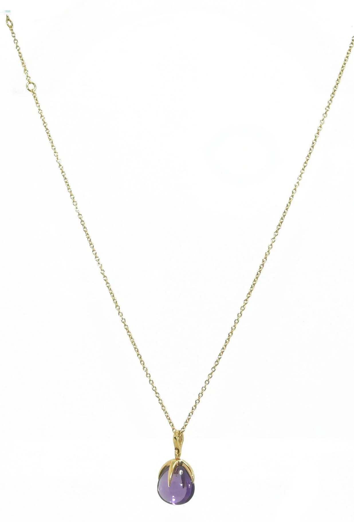 Collier de la maison Pomellato modèle Veleno en or rose et améthyste - adalgyseboutique