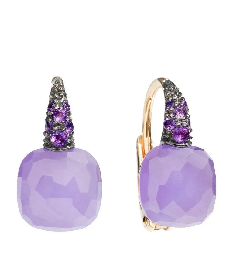 Boucles d'oreilles Pomellato capri en jade lilas
