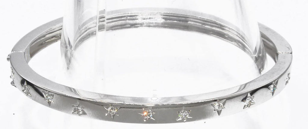 Bracelet jonc or blanc forme ruban - adalgyseboutique