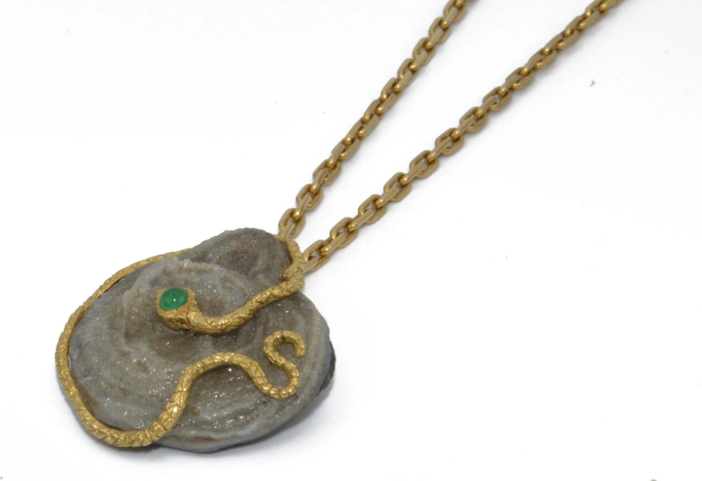Yellow Gold Snake Pendant