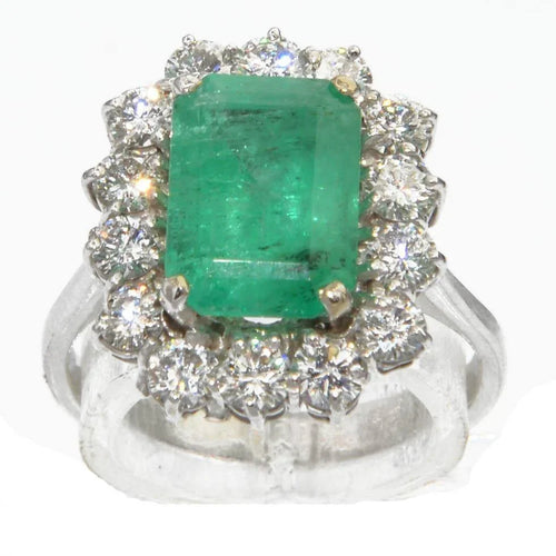 Bague émeraude et diamants - adalgyseboutique