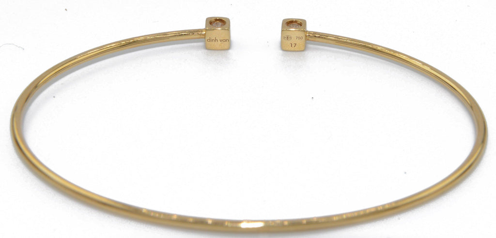 Bracelet or jaune modèle cube de la maison Dinh Van - adalgyseboutique