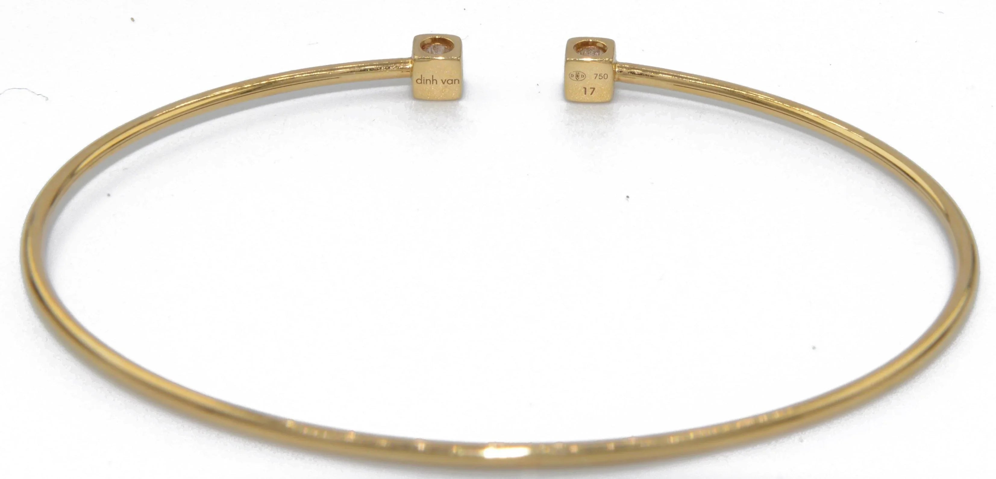 Bracelet or jaune modèle cube de la maison Dinh Van - adalgyseboutique