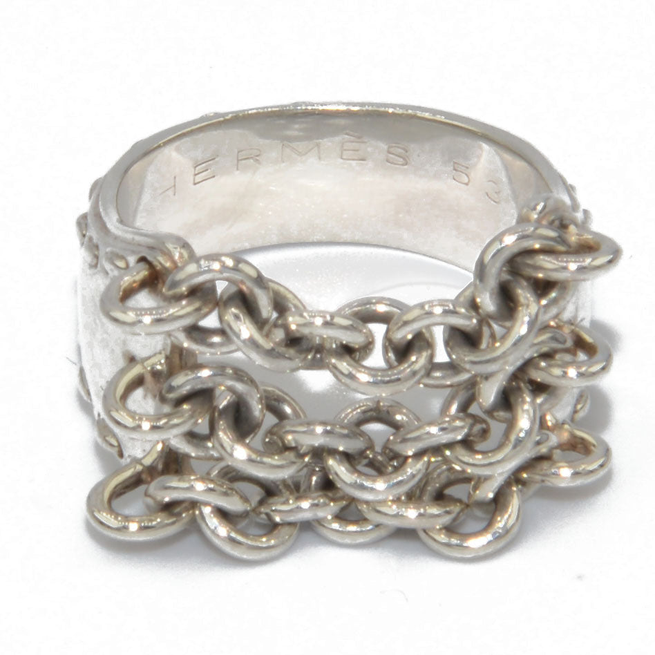 Hermès sterling silver ring
