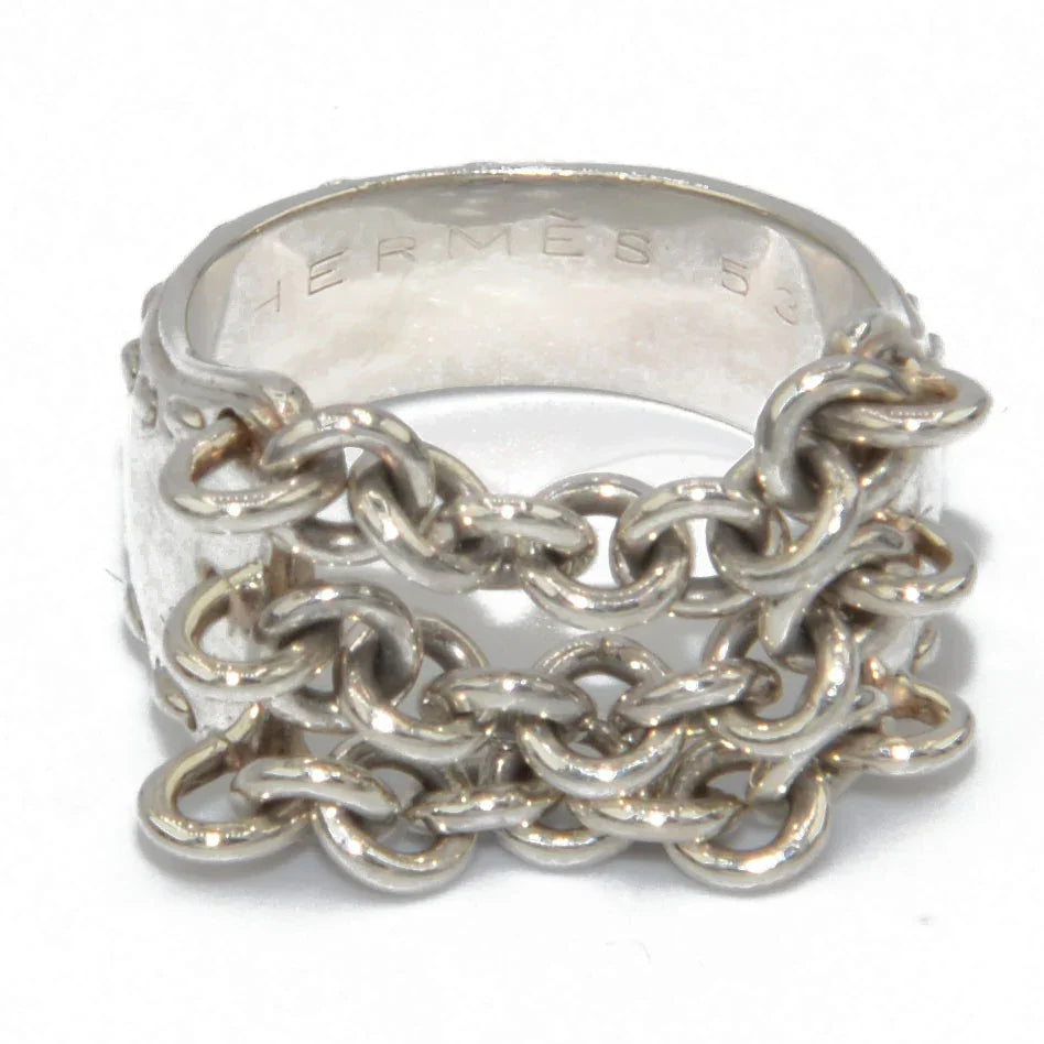 Hermès sterling silver ring