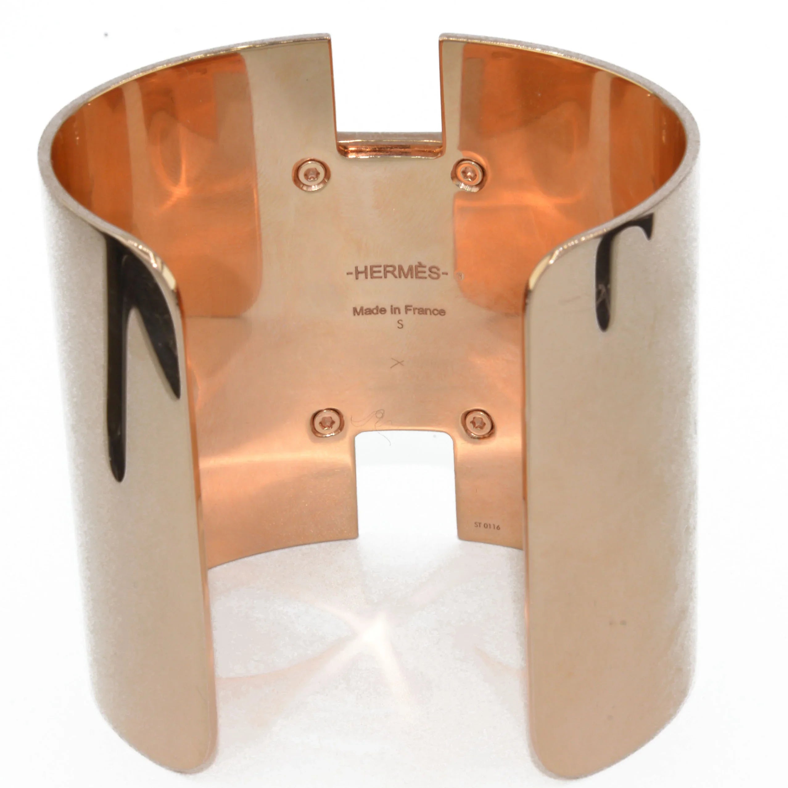 Large gilded cuff by Hermès