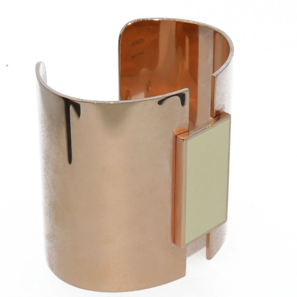 Large gilded cuff by Hermès