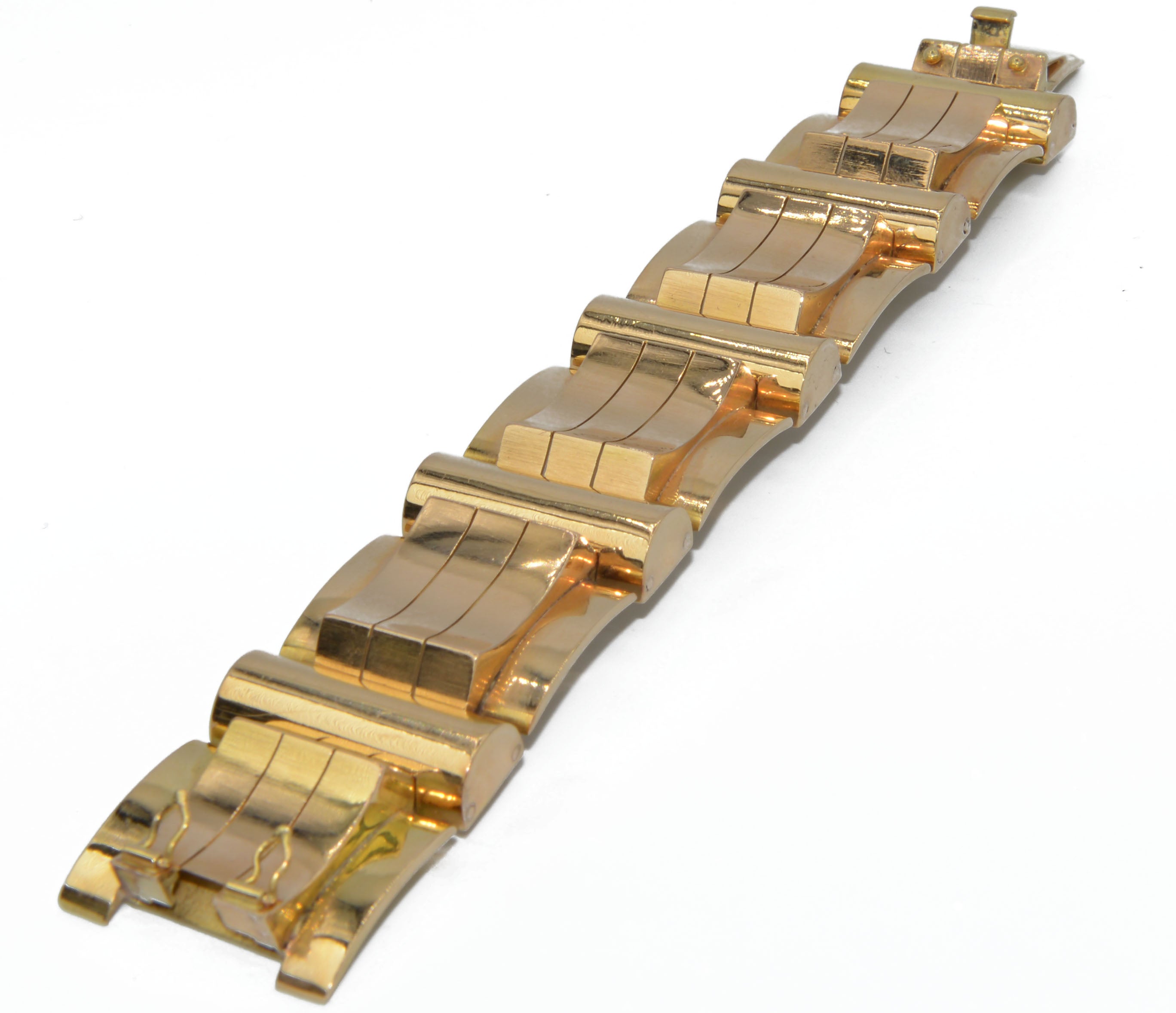 Bracelet tank or rose et jaune 18k