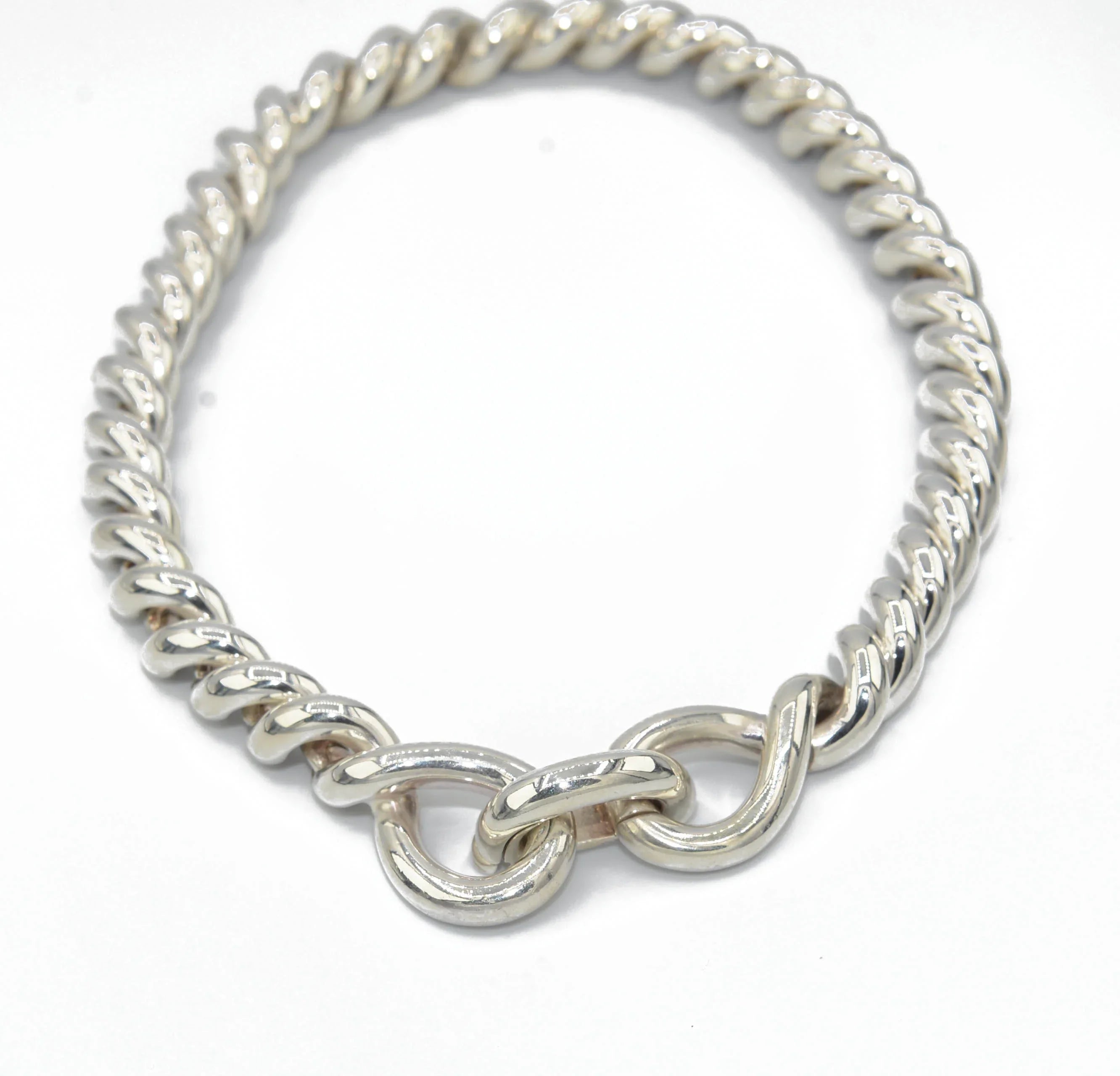 Hermès Torsade collection silver necklace