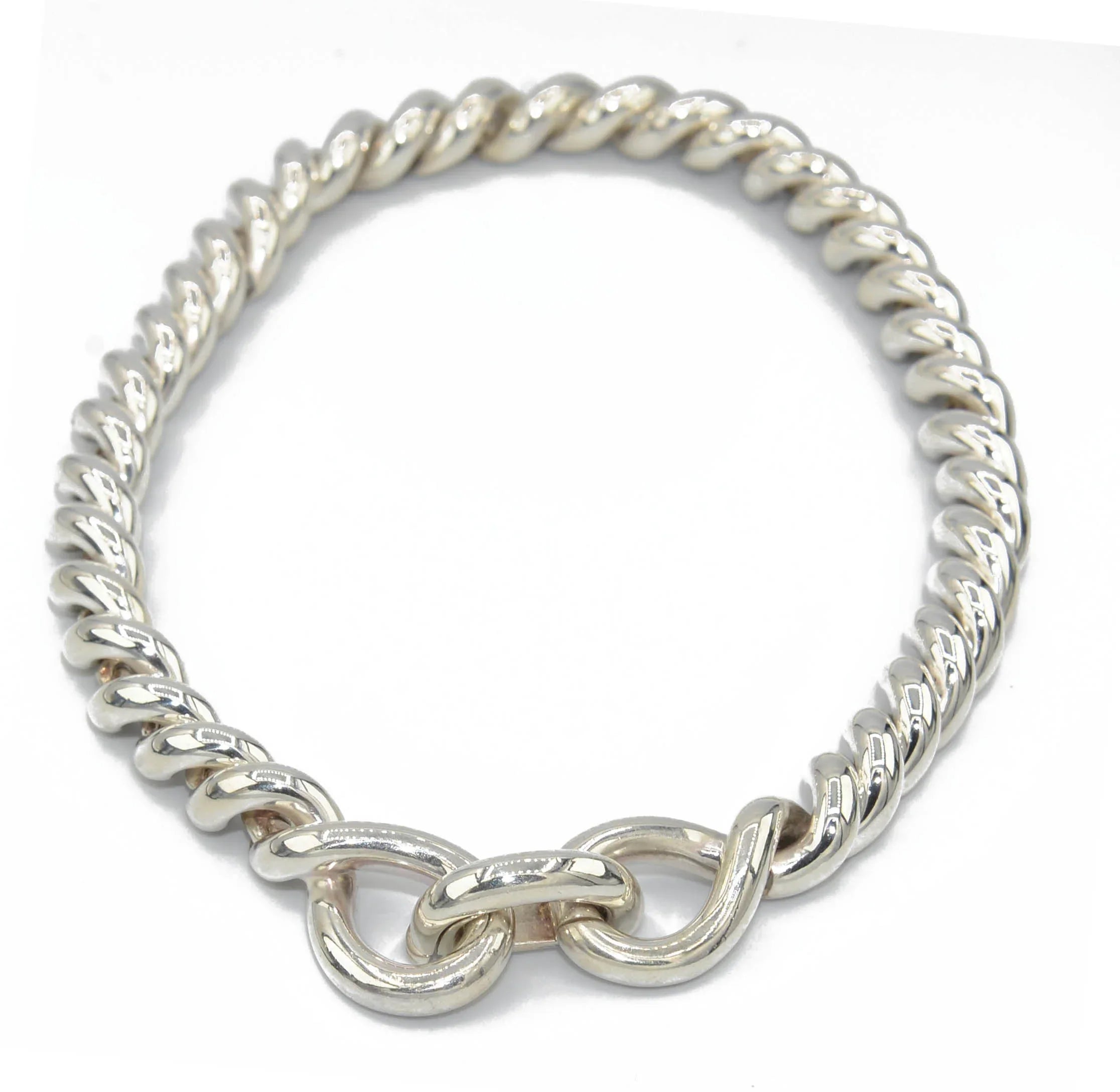 Hermès Torsade collection silver necklace