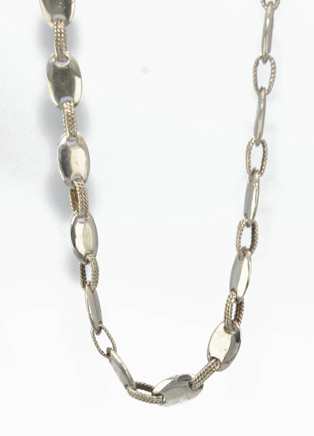 Hermès signed coffee bean necklace in silver