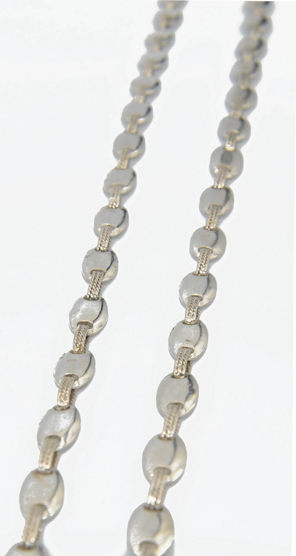 Hermès signed coffee bean necklace in silver