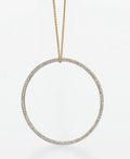 Ginette NY rose gold pendant with a diamond circle