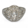 Platinum Openwork Dome Diamond Ring